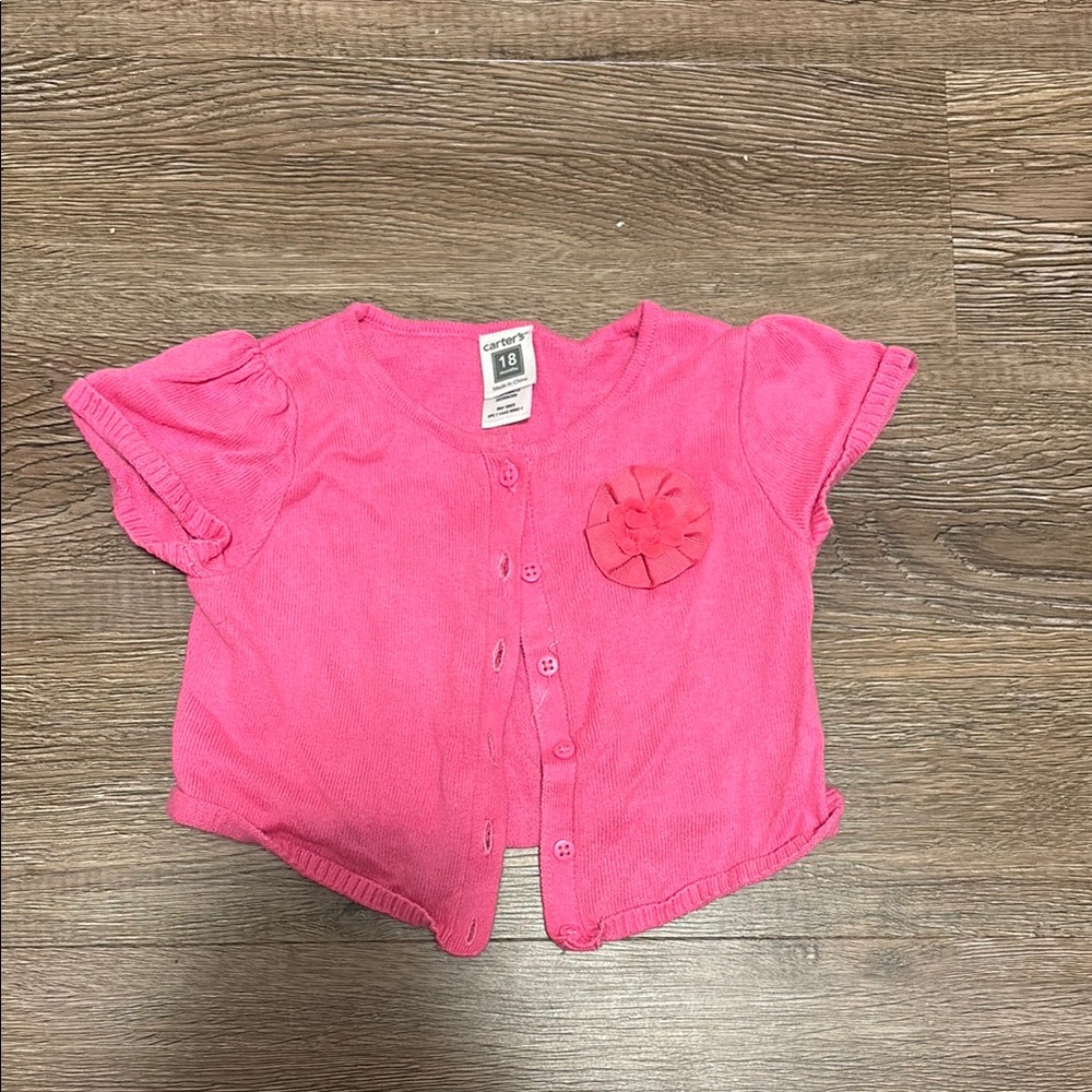 girls carters flower cardigan